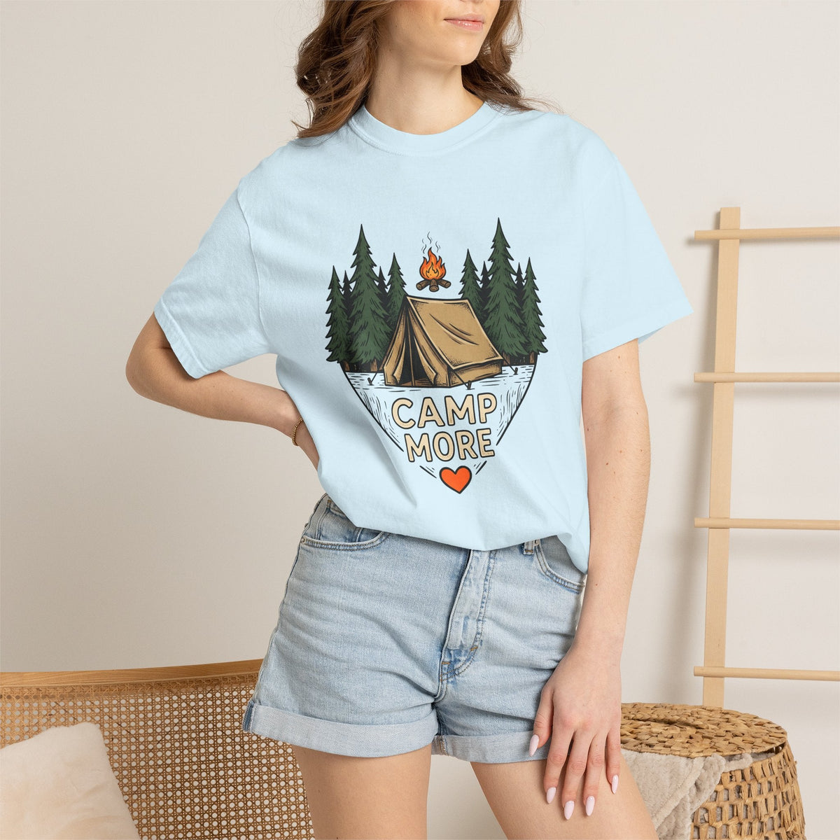 Camping Tent Shirt Adventure Unisex Gift Line Art Tee product image 9