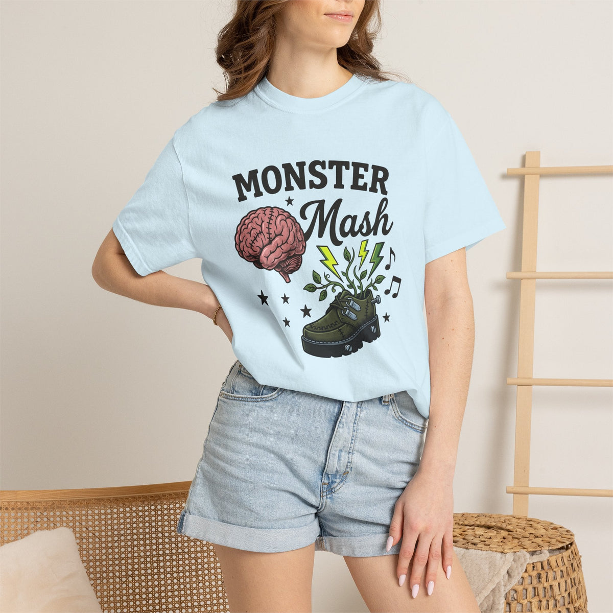 Creepy Sneaker Shirt Halloween Instruments Unisex Gift Ink Tee Kicks T-Shirt