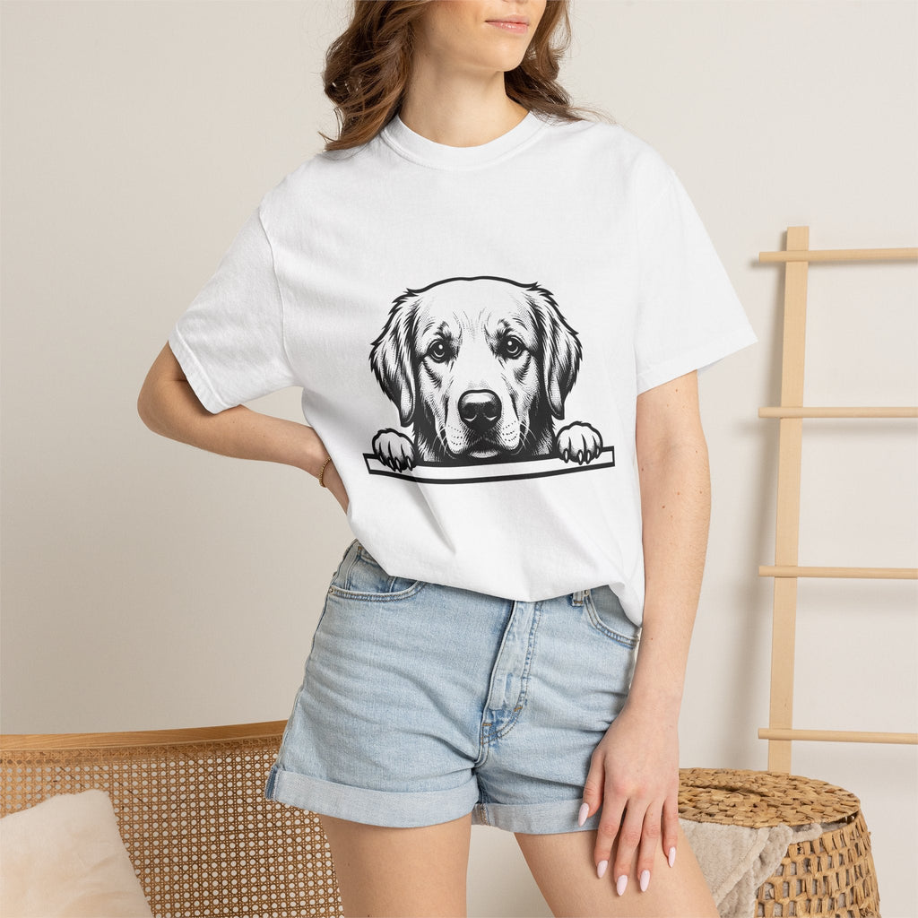 Golden Retriever Shirt Dog Pets Gift Women Line Art Tee product image 6