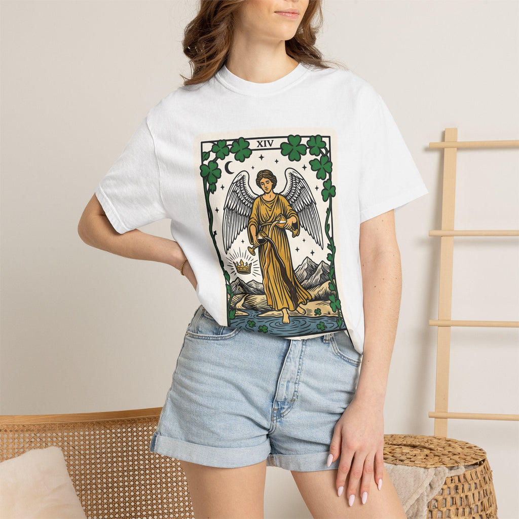 Angel Tarot Card Shirt St Patrick's Day Mystical Unisex product image 6