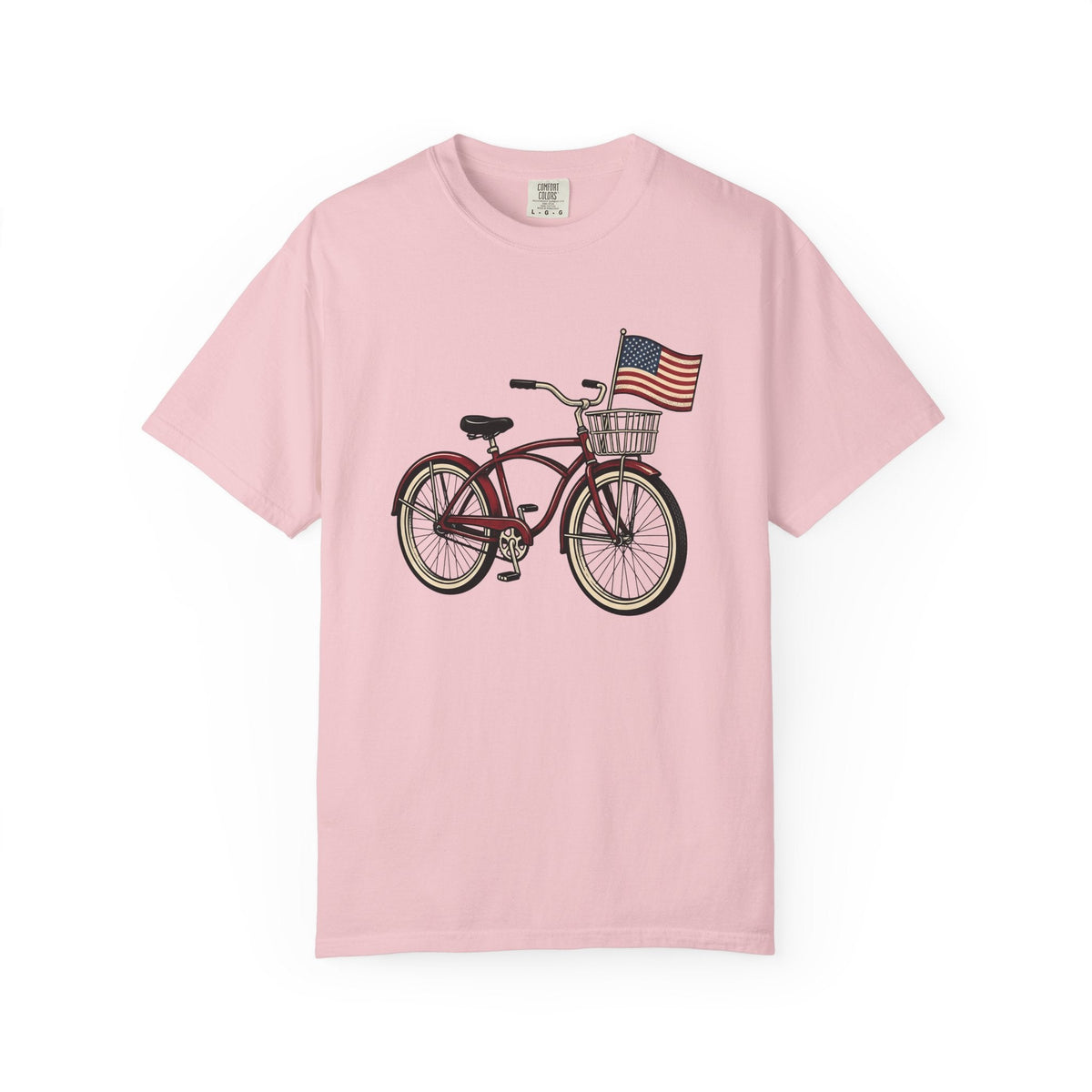 Bike Illustration Shirt 4th Of July America Unisex Gift Old product image 3