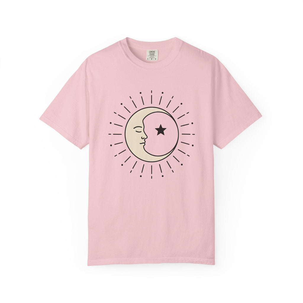 Moon Face Shirt Boho Chic Celestial Unisex Gift Line Art product image 3
