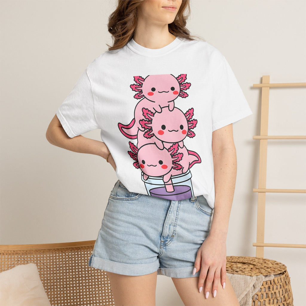 Axolotl Tea Shirt Drinks Pets Unisex Gift Cute Tee Mexican product image 6