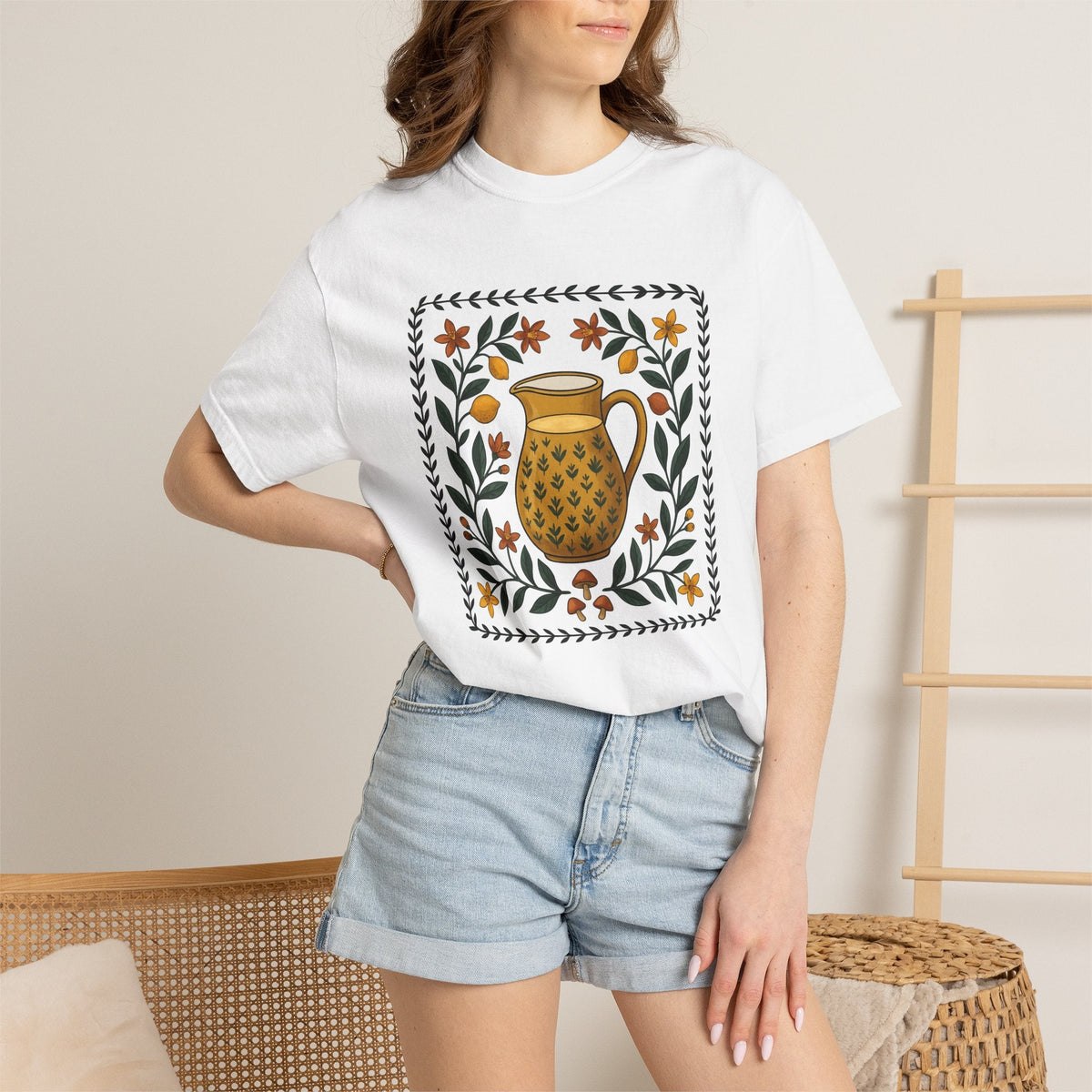 Classic Pitcher Shirt Coffee Bakeware Unisex Gift Primitive Tee Jug T-Shirt