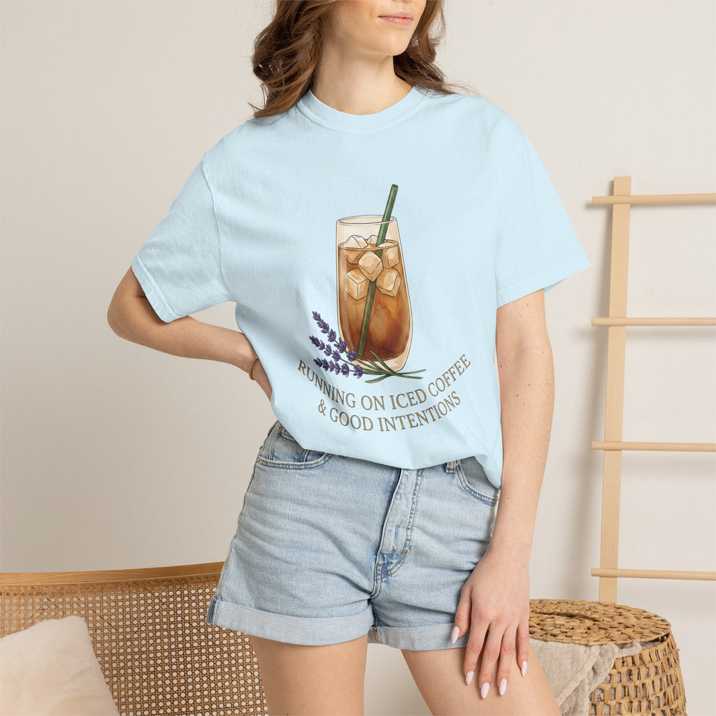 Iced Coffee Shirt Floral Unisex Gift Watercolor Tee Cold product image 9