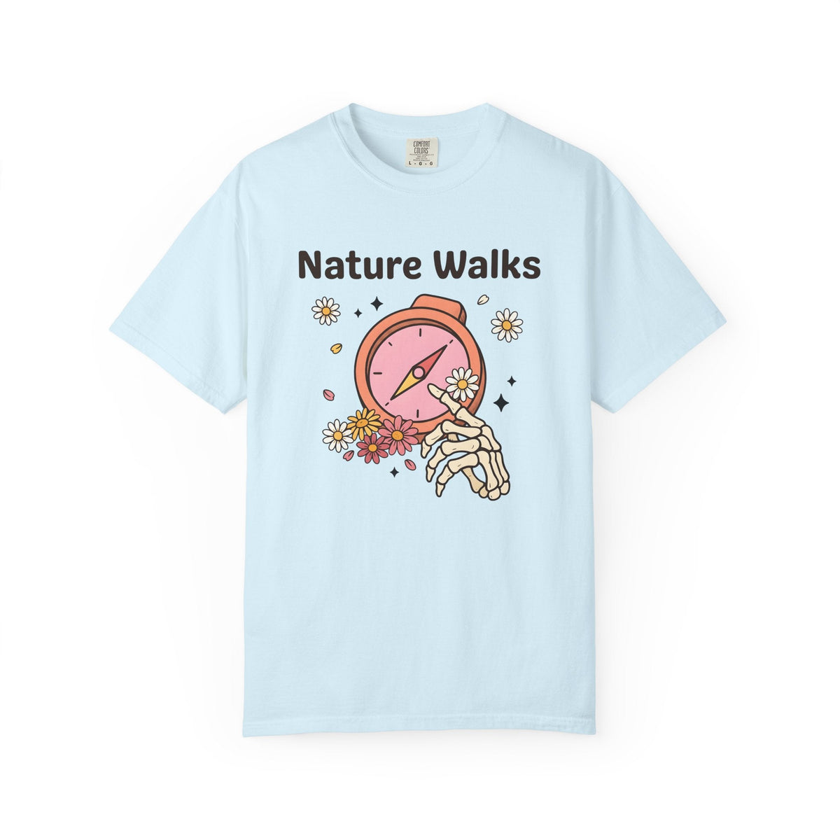 Compass Skeleton Hand Shirt Hiking Floral Unisex Gift product image 2