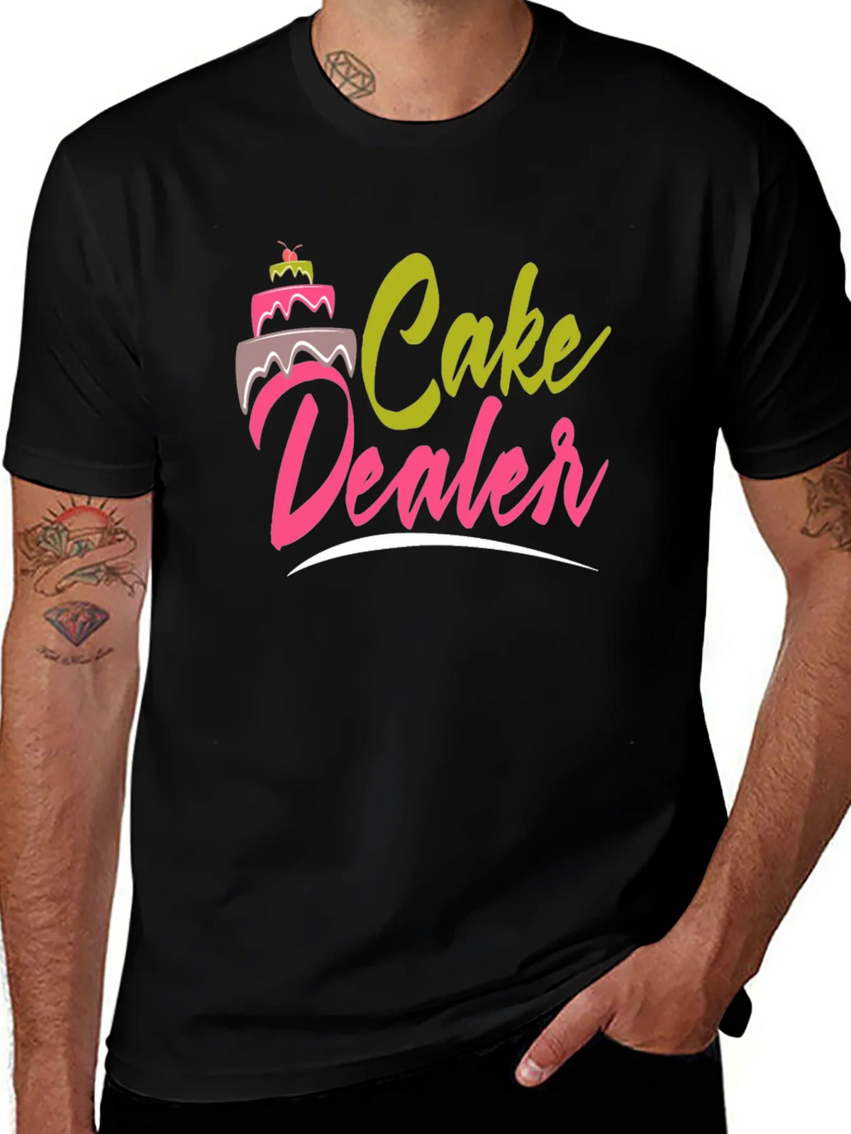Cake Dealer Graphic T-Shirt - Funny Baker Tee product image 1