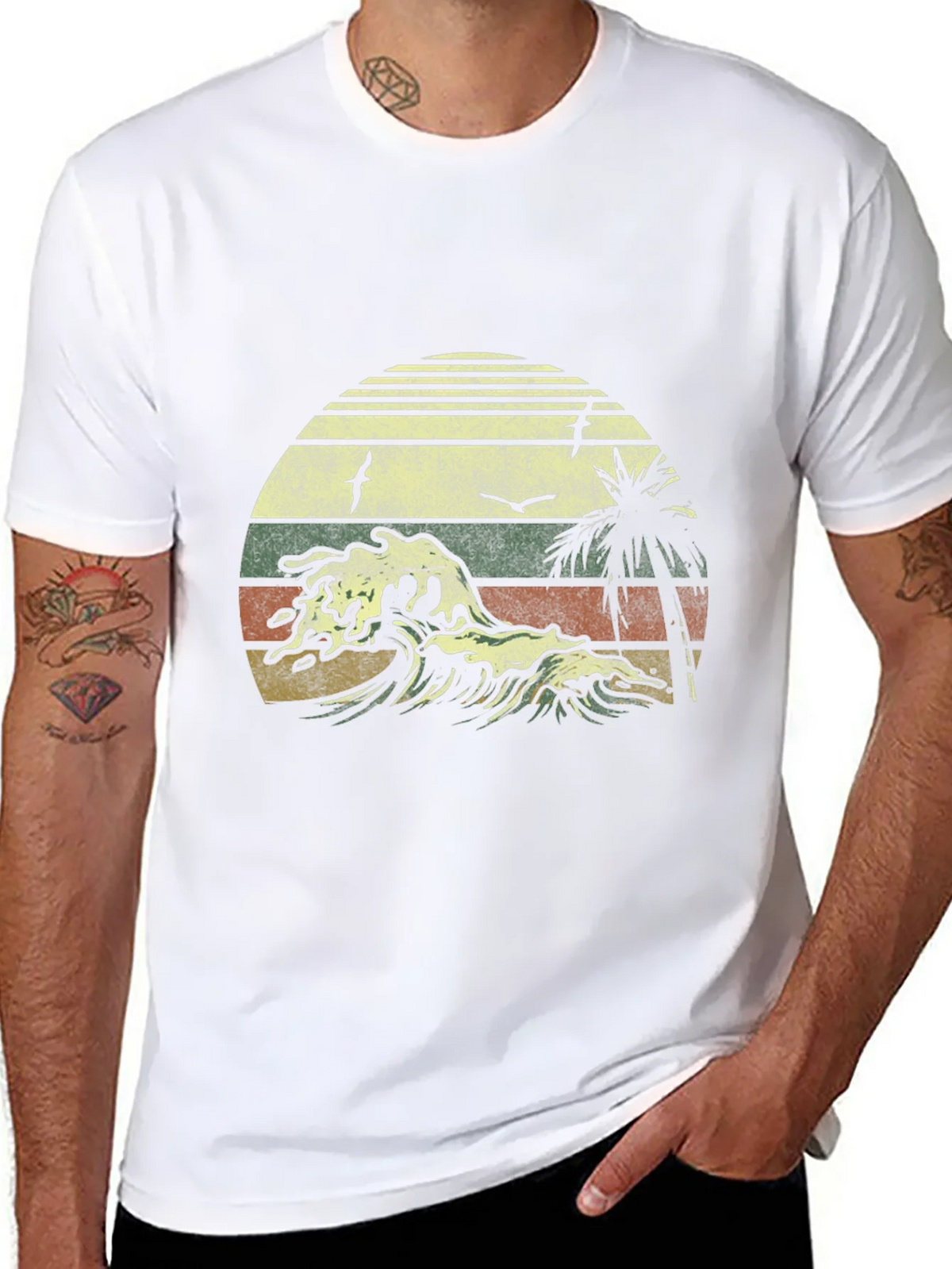 Retro Sunset Wave T-Shirt - Classic Design product image 7