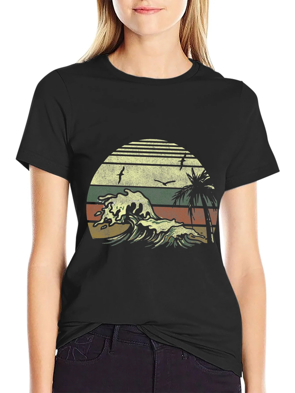 Retro Sunset Wave T-Shirt - Classic Design product image 2