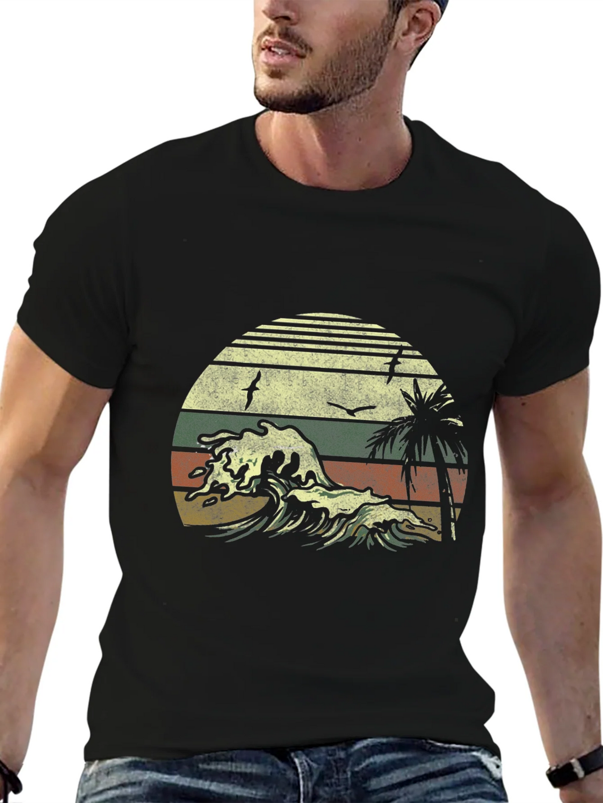 Retro Sunset Wave T-Shirt - Classic Design product image 6