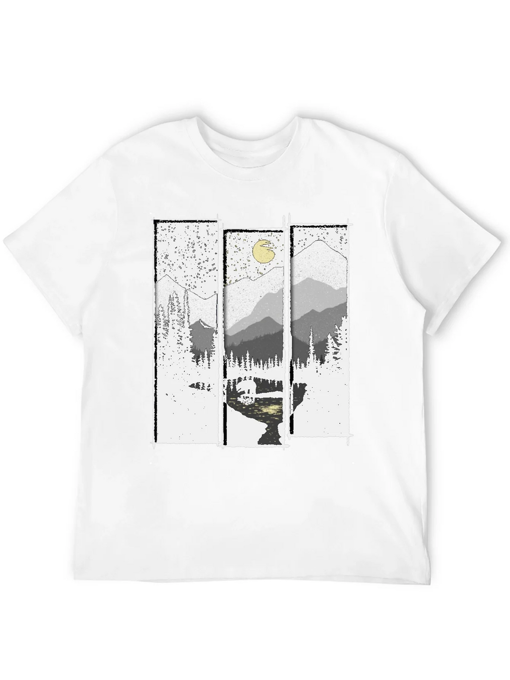 Mountain Vista Graphic Tee - Black Cotton T-Shirt product image 11
