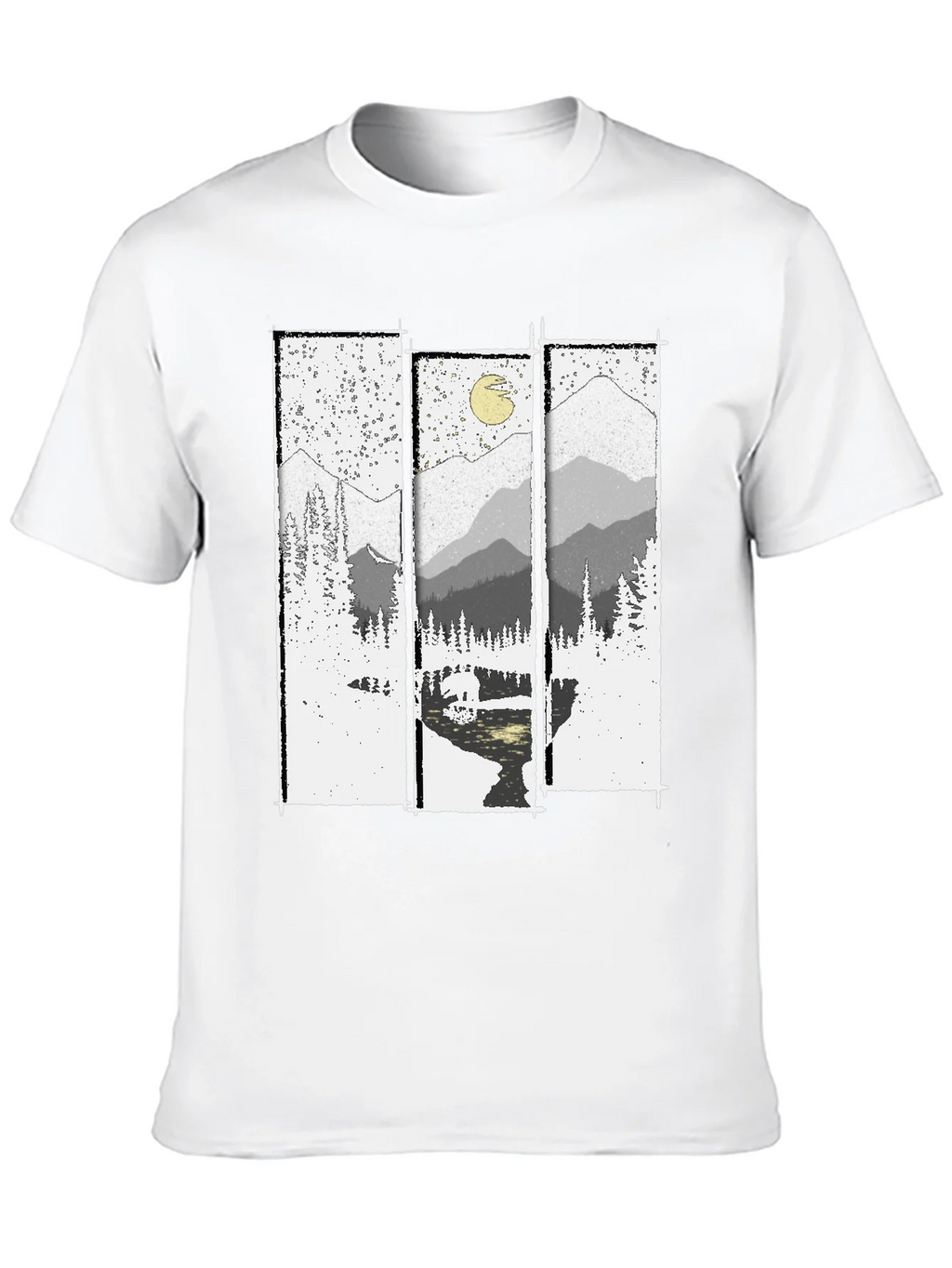 Mountain Vista Graphic Tee - Black Cotton T-Shirt product image 9