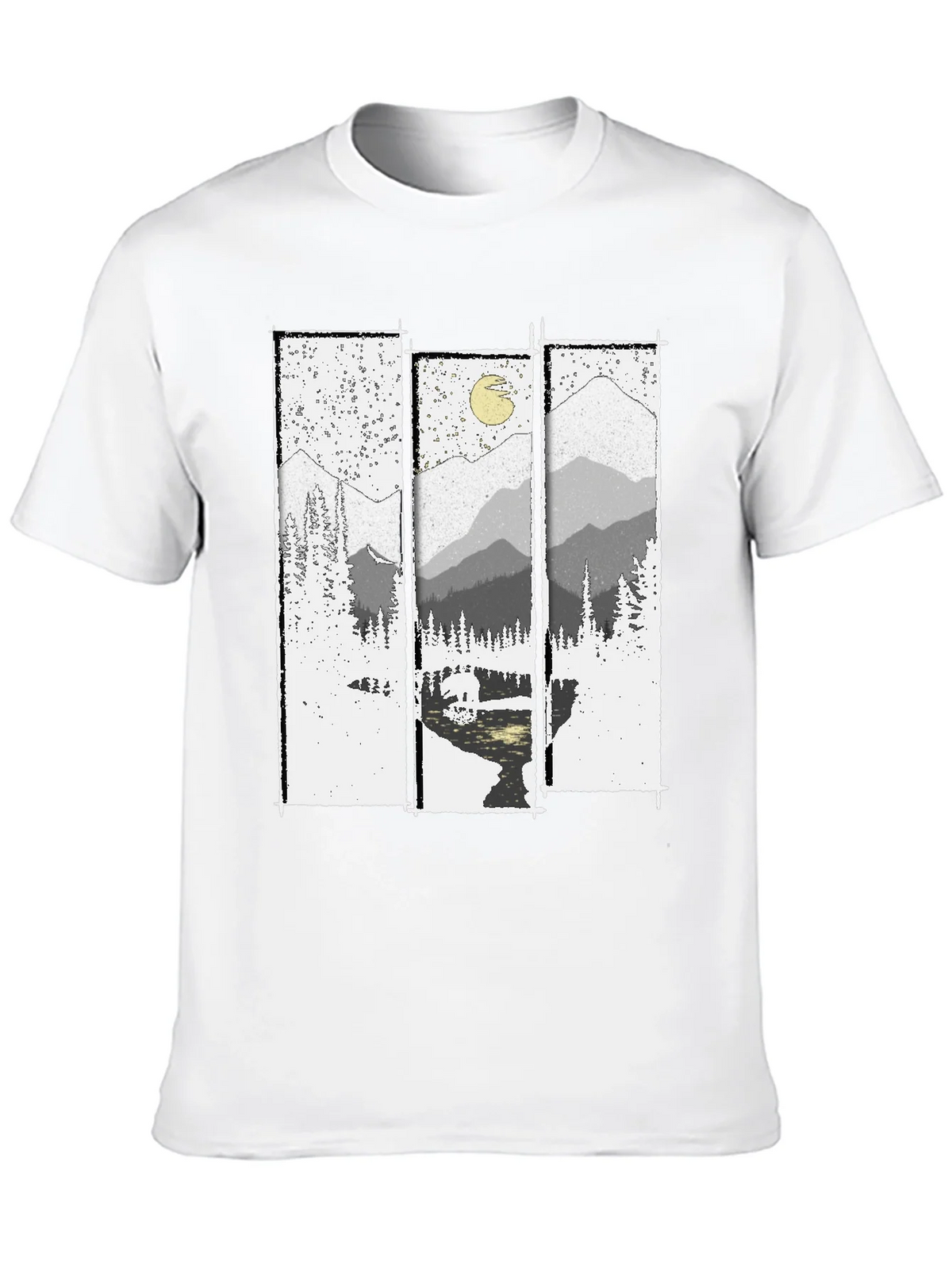 Mountain Vista Graphic Tee - Black Cotton T-Shirt product image 9