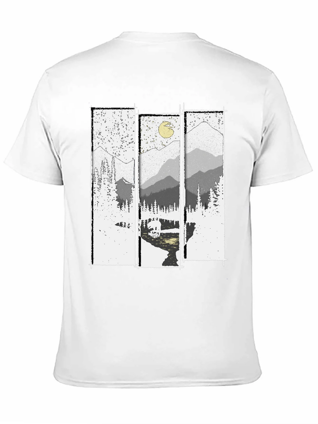 Mountain Vista Graphic Tee - Black Cotton T-Shirt product image 10