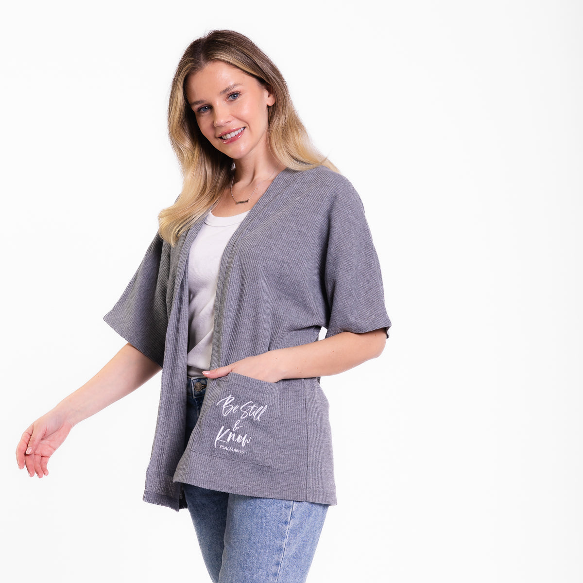 Be Still Waffle Knit Kimono product image 2