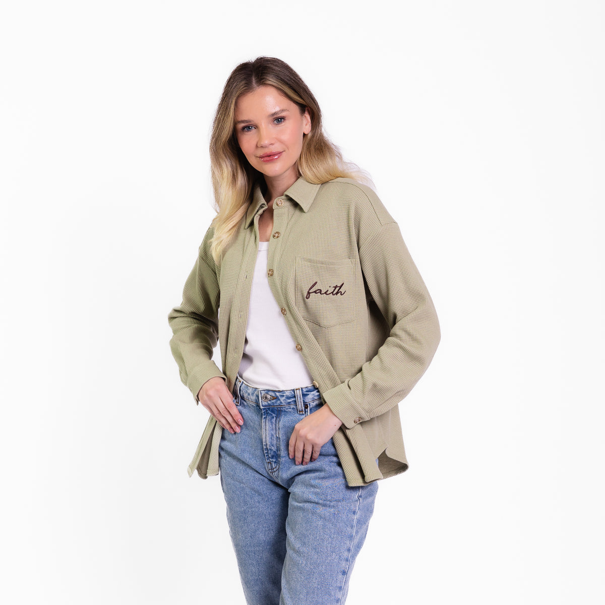 Faith Waffle Knit Shacket