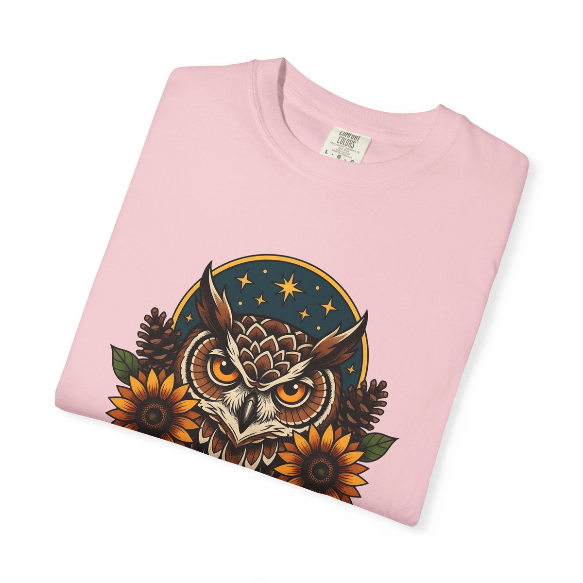 Owl Sunflower Tribal T-Shirt – Fall Autumn Wilderness Art product image 11