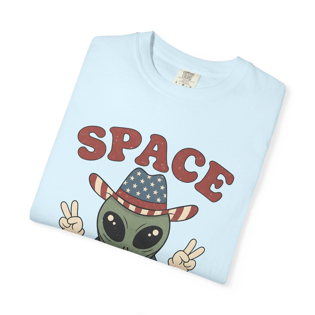 Alien Cowboy Hat Shirt Cowgirl Cosmos Gift for Women Animated Tee Space Hat