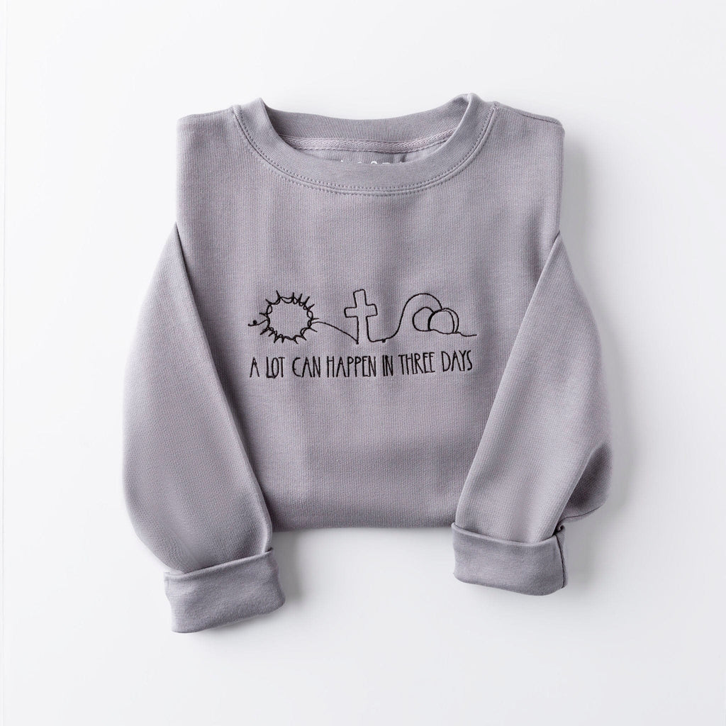 Embroidered A Lot Can Happen in Three Days Sweatshirt product image 2