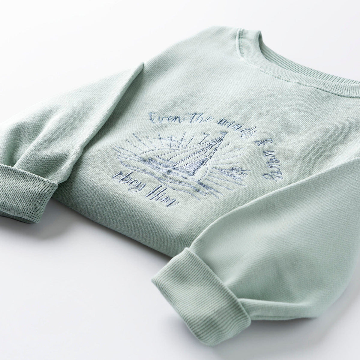 Embroidered Winds and Waves Sweatshirt