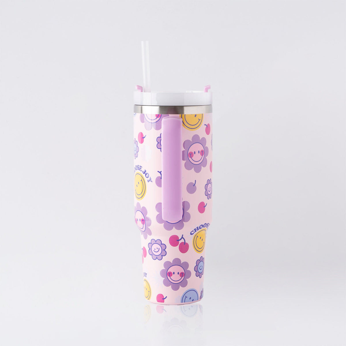 Choose Joy All Over Stainless Steel 40oz Tumbler with Handle