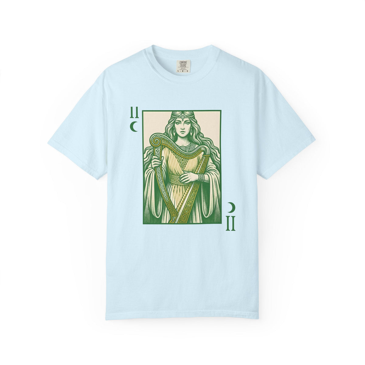 Celtic Goddess Harp Shirt St. Patrick's Day Myth Gift Women product image 2