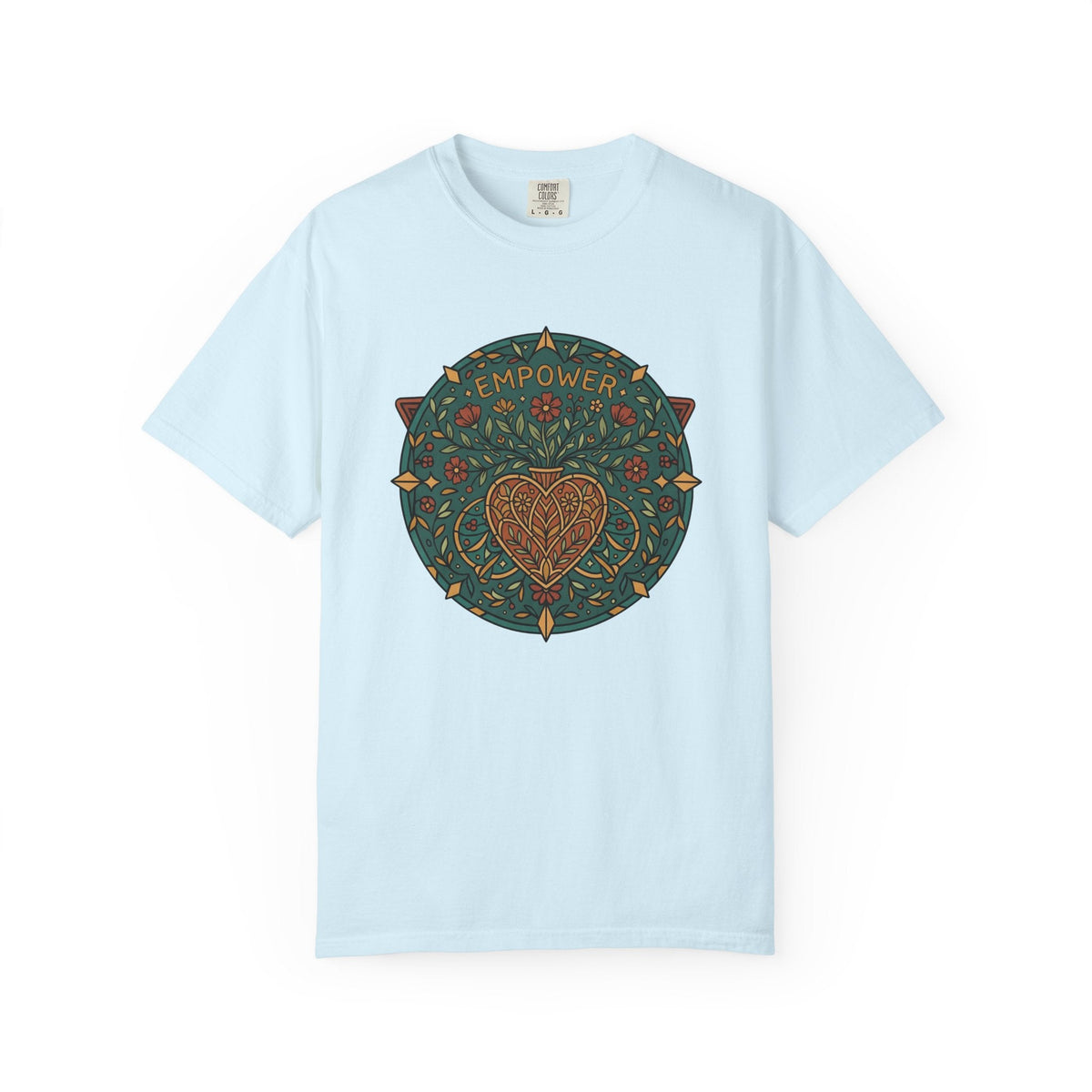 Heart Floral Mandala Shirt Boho Chic Empowerment Unisex product image 2