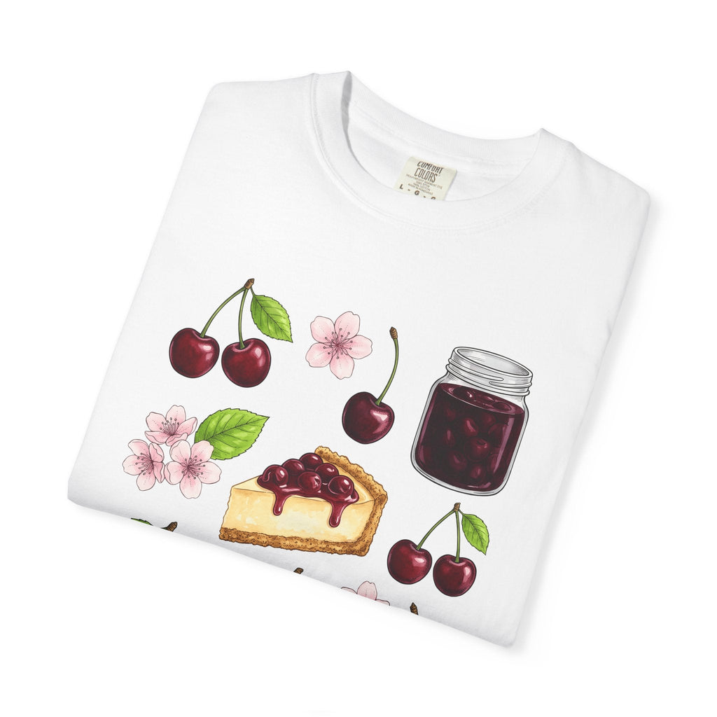 Cherry Tart Shirt Desserts Confections Unisex Gift Line Art product image 5