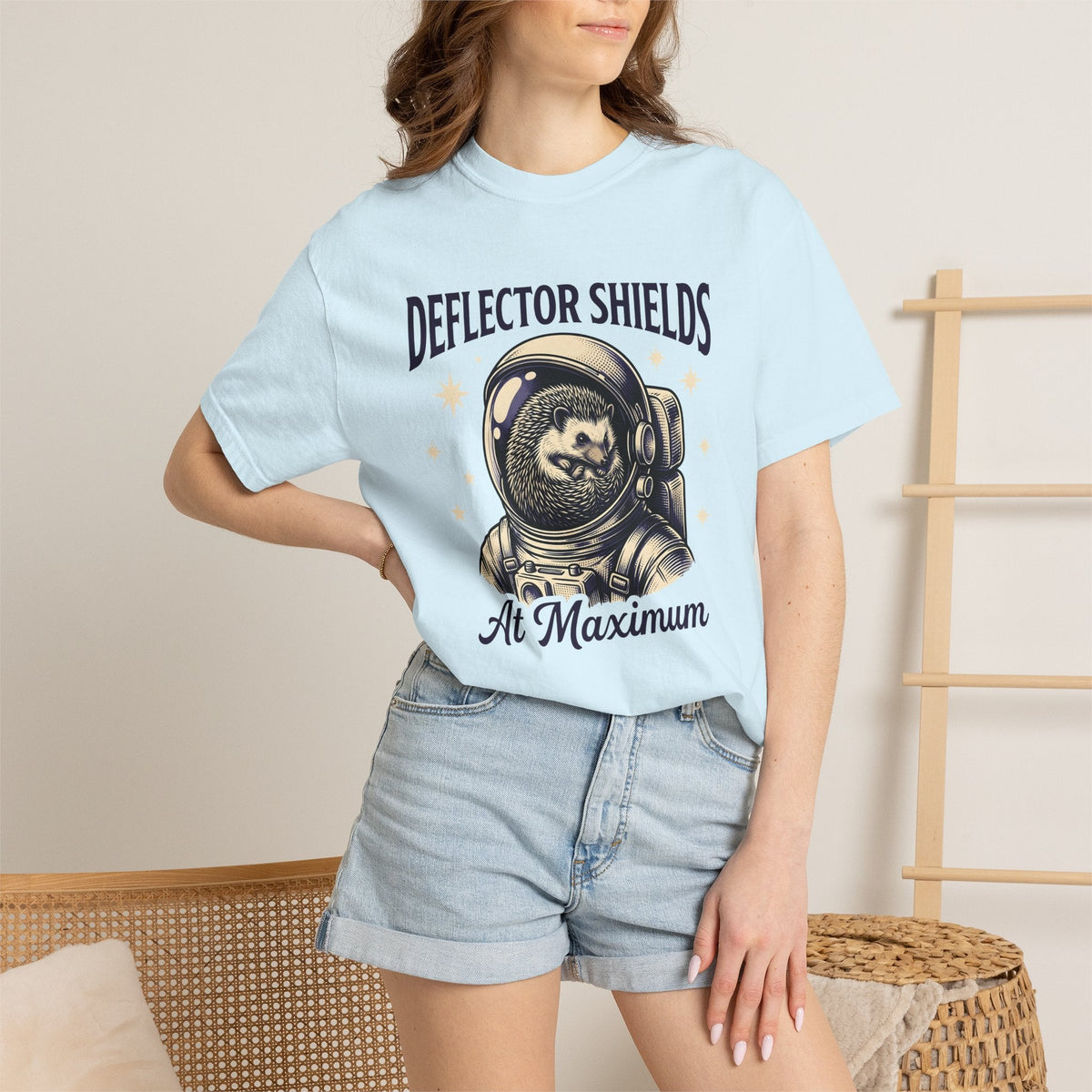 Hedgehog Astronaut Retro T-Shirt – Funny Space Animal product image 9