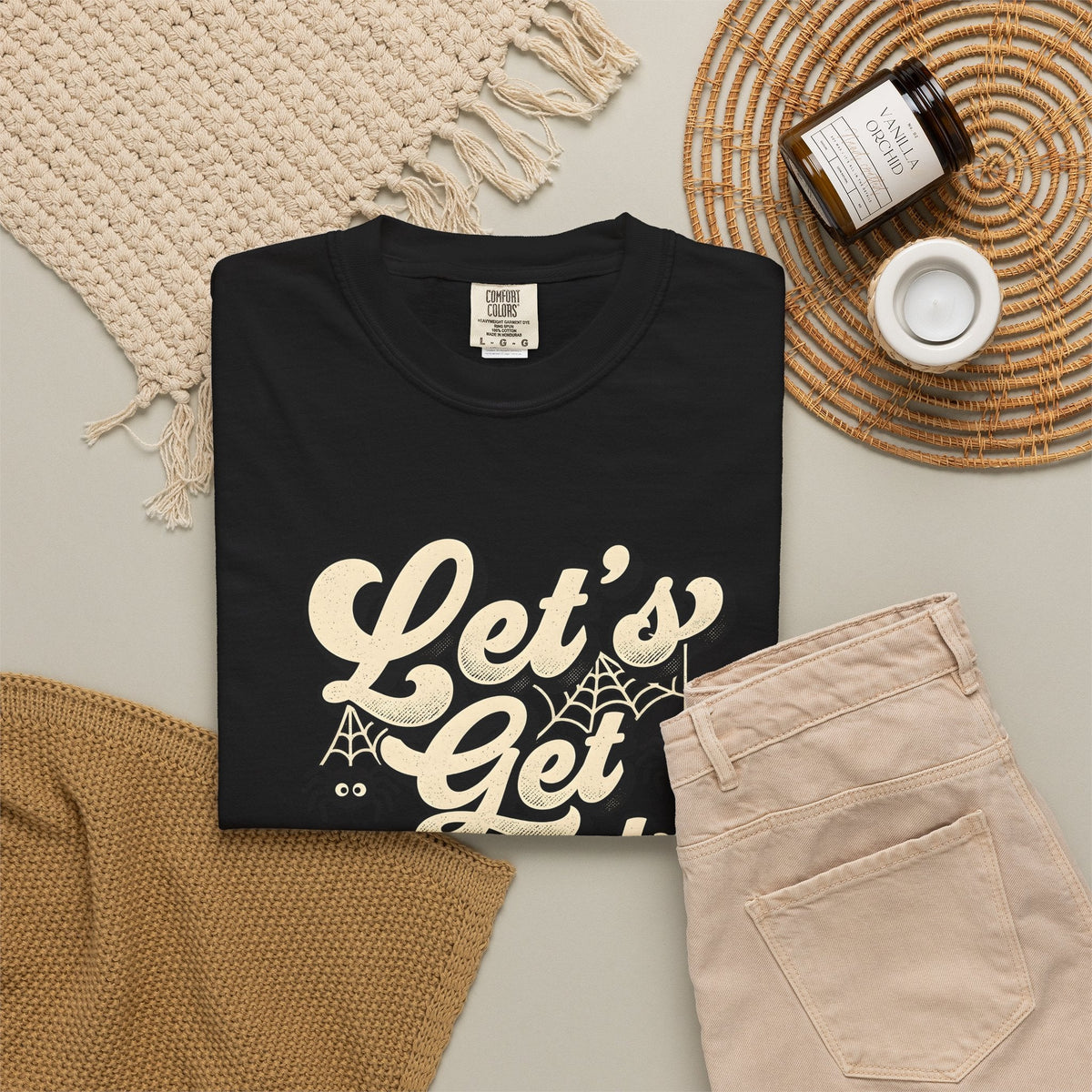 Cobweb Retro T-Shirt – Haunted Halloween Spiderweb Sketch product image 16