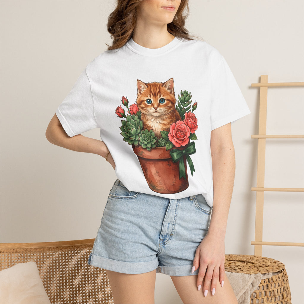 Marmalade Cat Shirt Greenery Unisex Gift Pastel Tee Tabby product image 6
