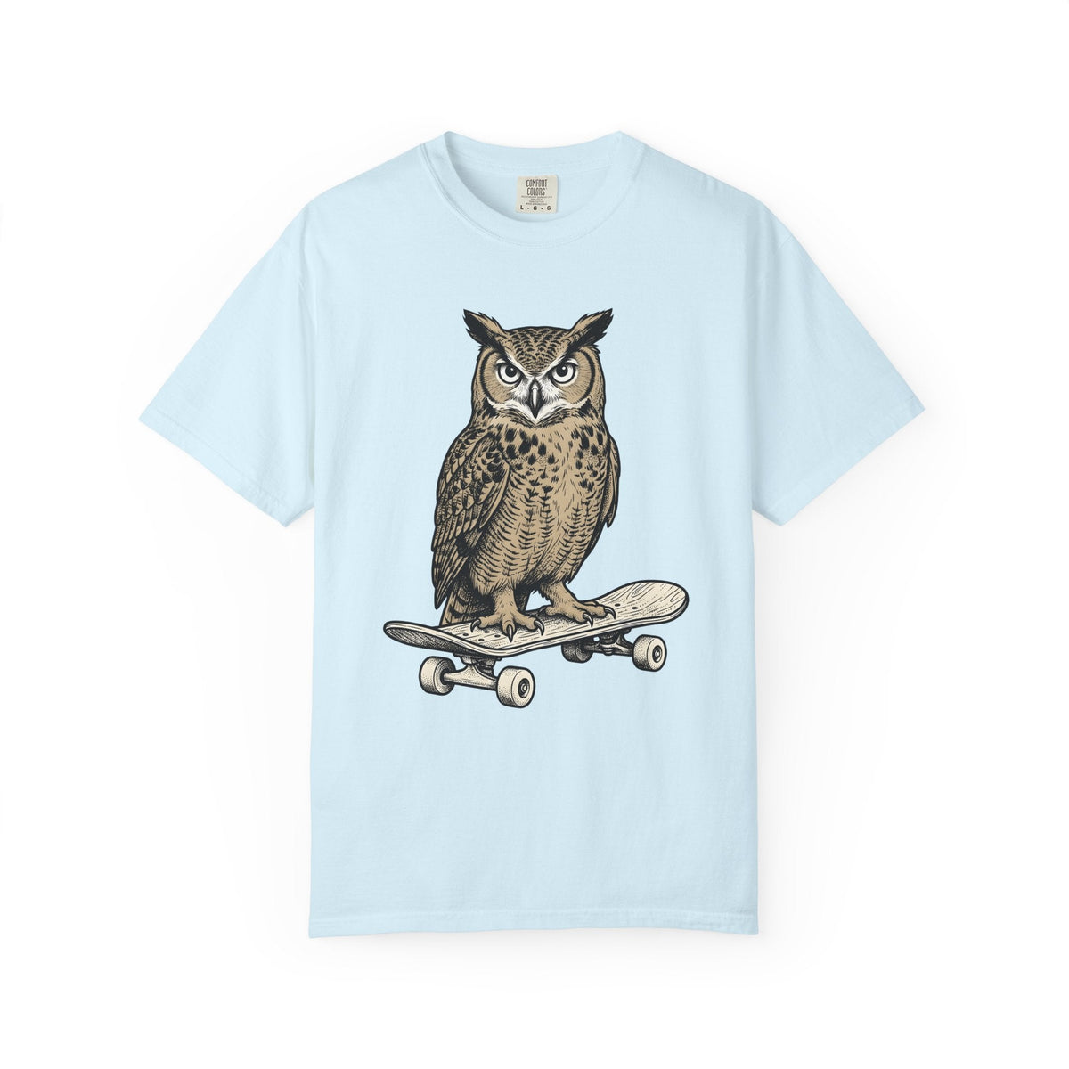 Owl Skateboarding Shirt Sports Wildlife Unisex Gift Sketch product image 2