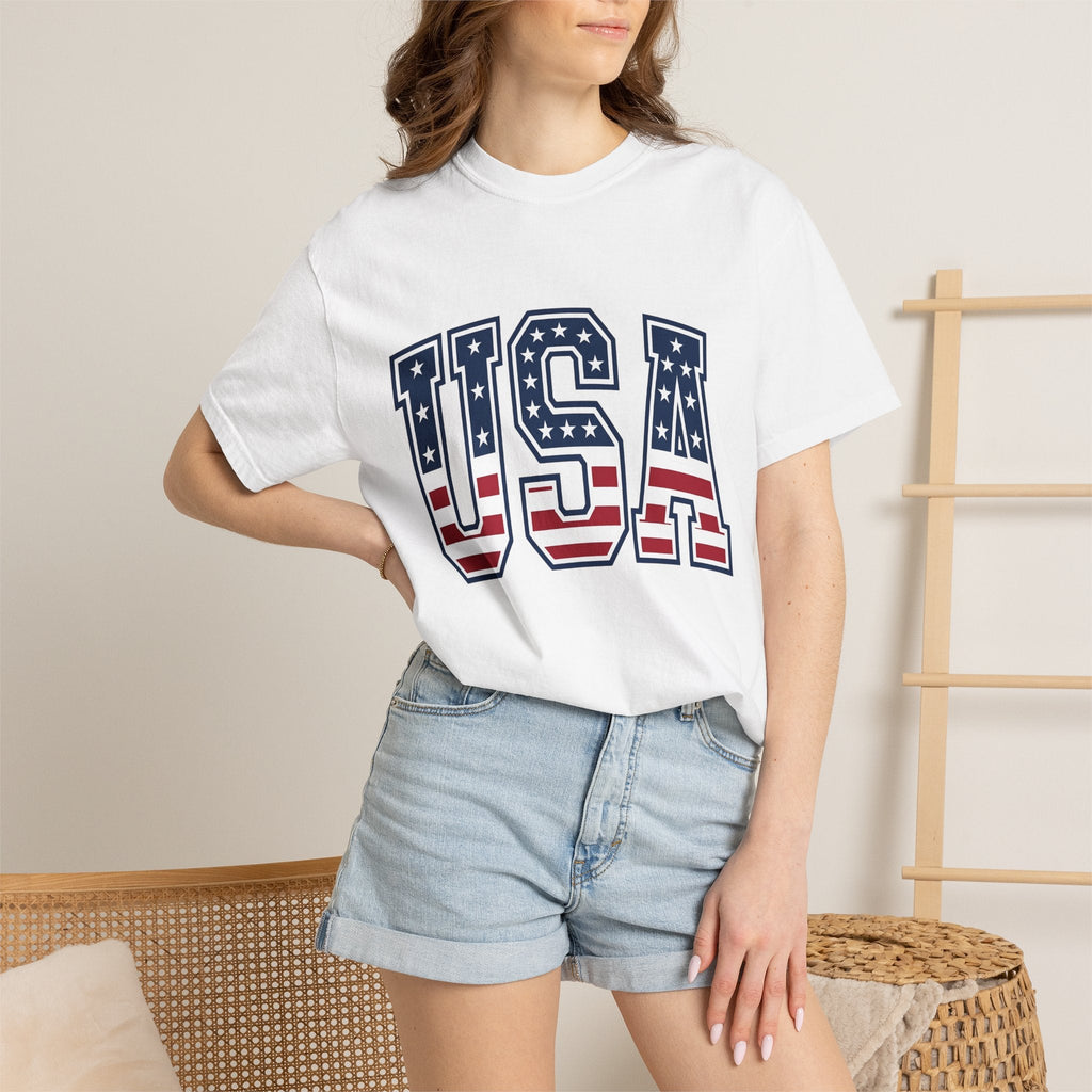 Usa Flag Letters Shirt 4th Of July Patriotic Gift Women product image 6