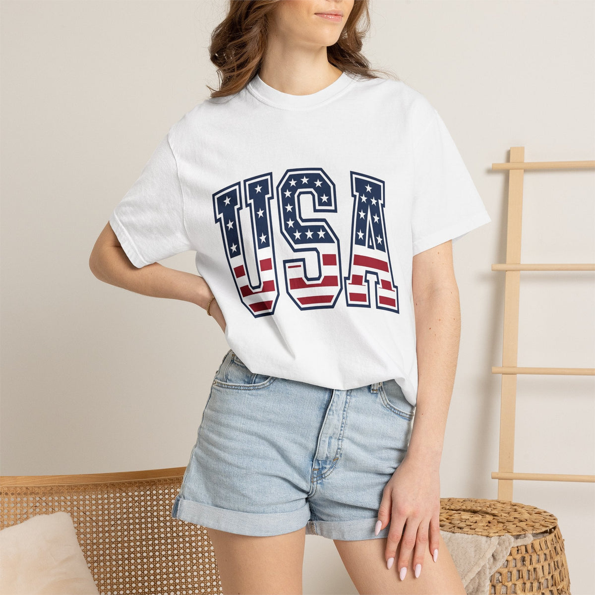Usa Flag Letters Shirt 4th Of July Patriotic Gift Women product image 6