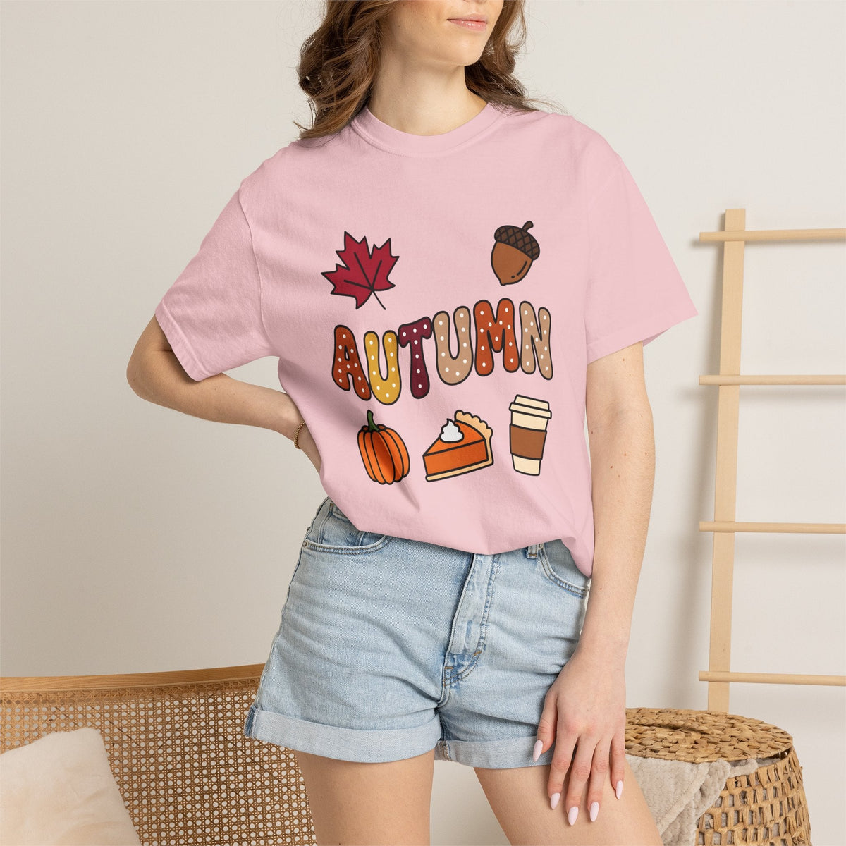 Fall Icons Line Art T-Shirt – Autumn Harvest Symbols product image 12