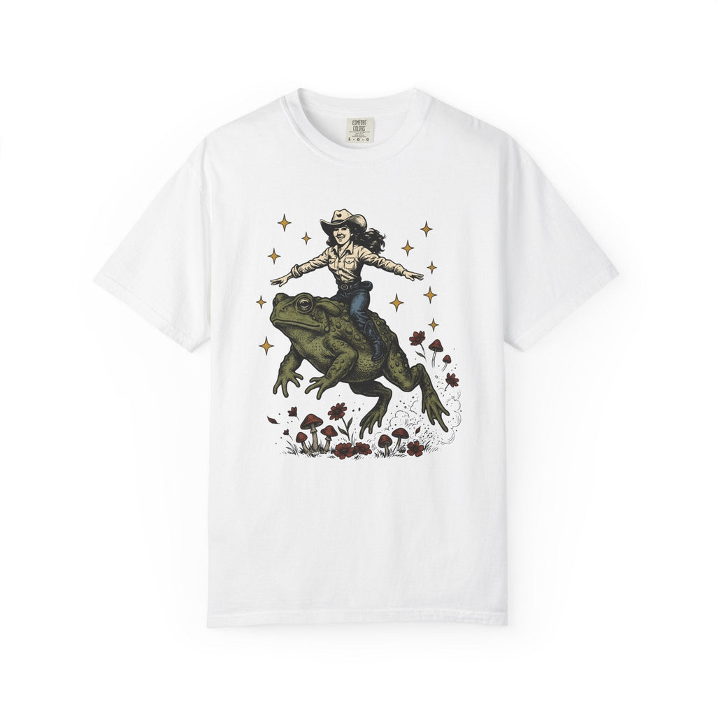 Cowgirl Riding Frog Shirt Western Gift for Women Vintage product image 1