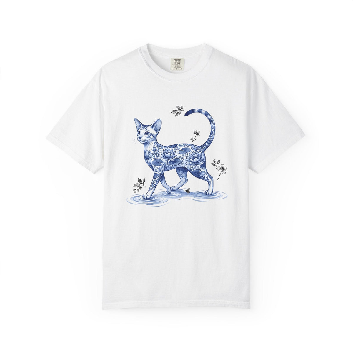 Flower Cat Shirt Unisex Gift Floral Tee Kitty T-Shirt Fan product image 1