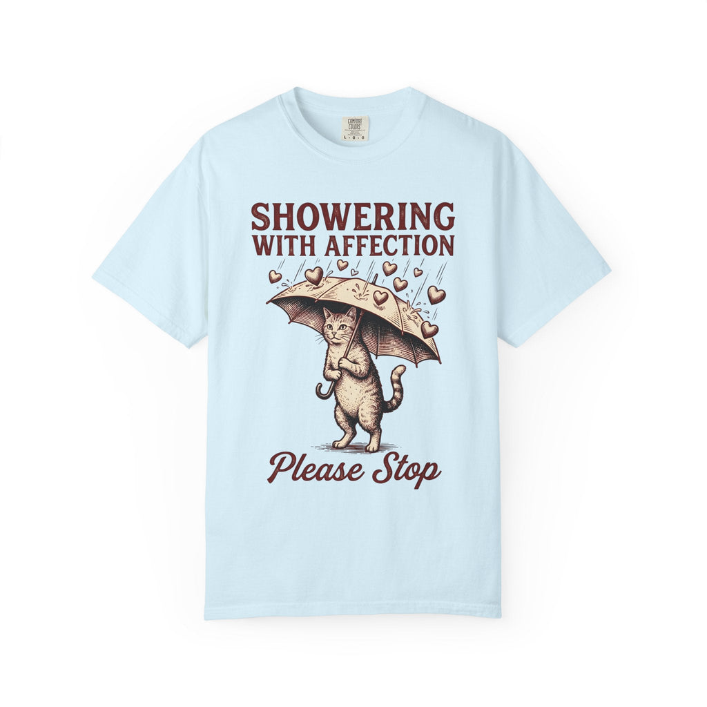 Cat Umbrella Shirt Humor Unisex Gift Vintage Tee Parasol product image 2