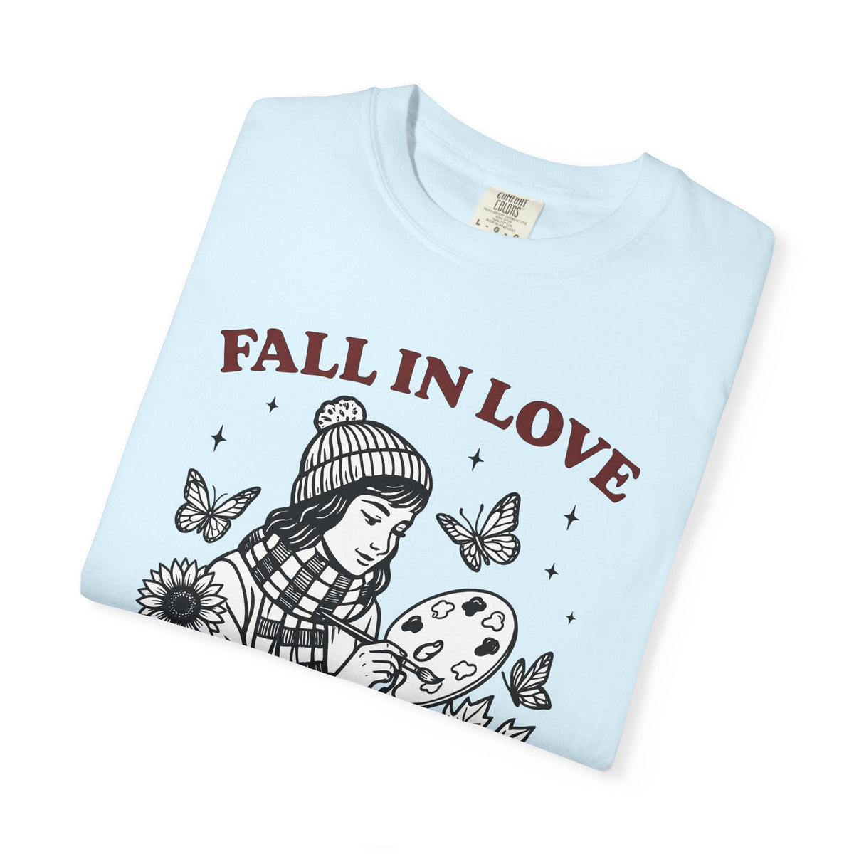 Artist Girl Hand-Drawn T-Shirt – Autumn Art Lover product image 8