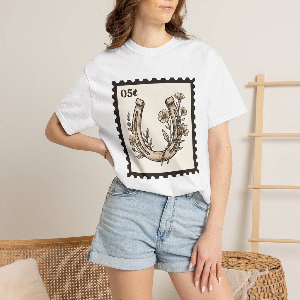 Horseshoe Floral Shirt Cowgirl Western Gift Women Boho Tee product image 6