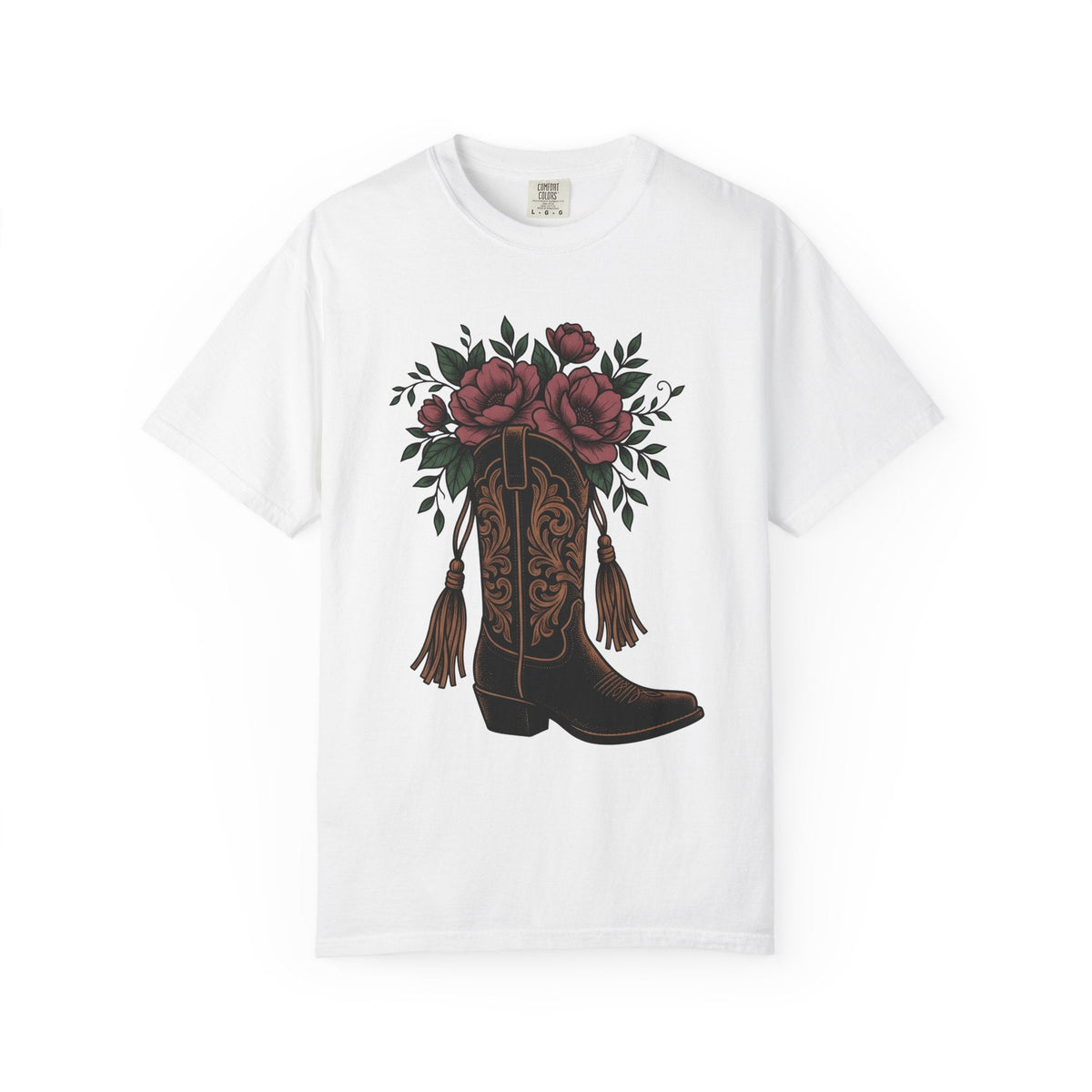 Cowgirl Boot Floral Shirt Rodeo Gift for Women Ethnic Tee product image 1