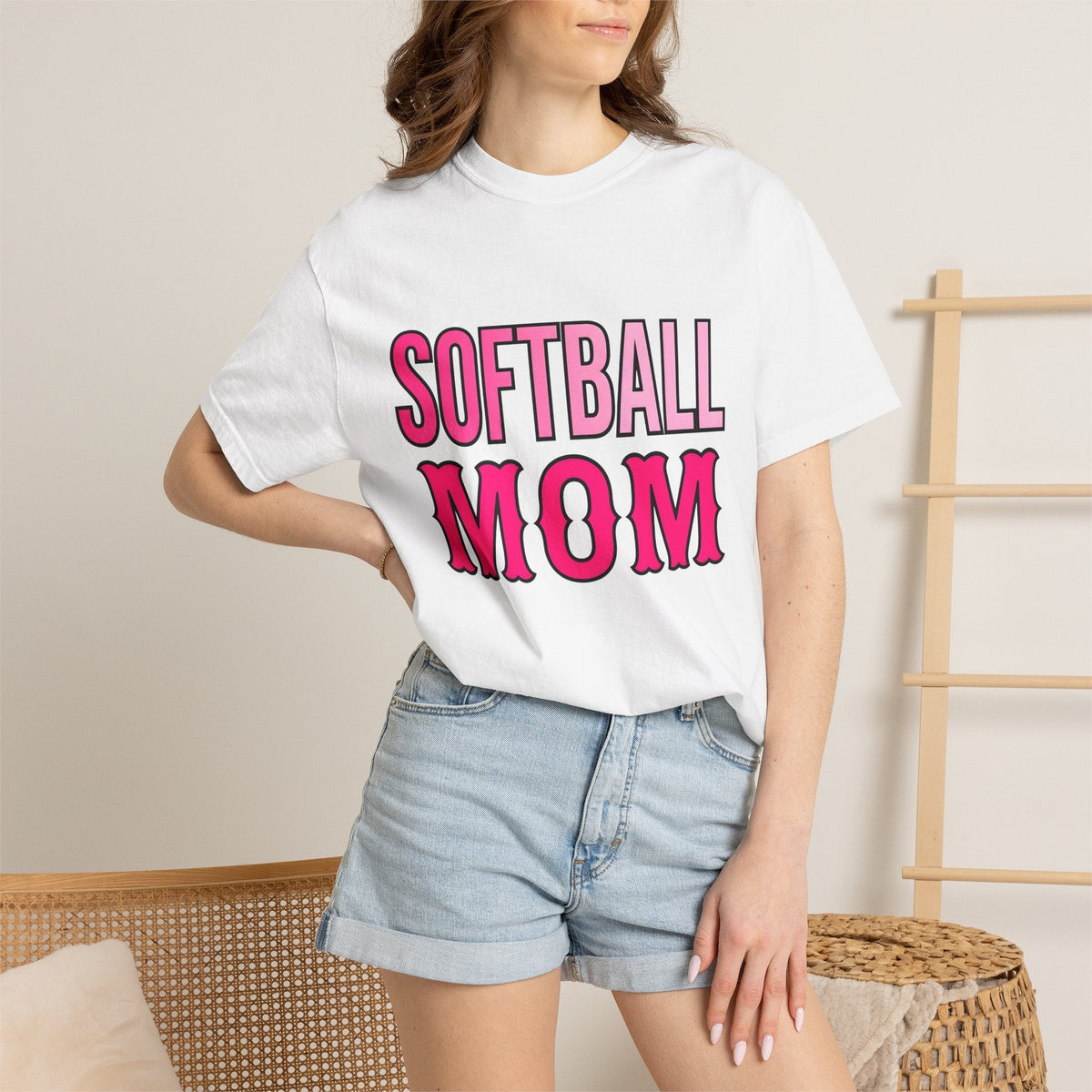 Athletic Mom Shirt Moms Baseball Gift for Women Solid Tee product image 6