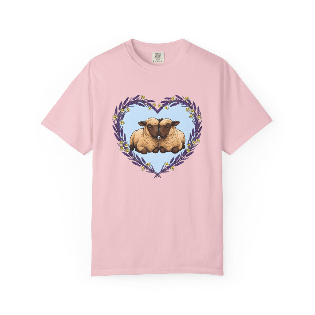 Sheep Couple Shirt Cute Pet Unisex Gift Sketch Tee Ewe product image 3