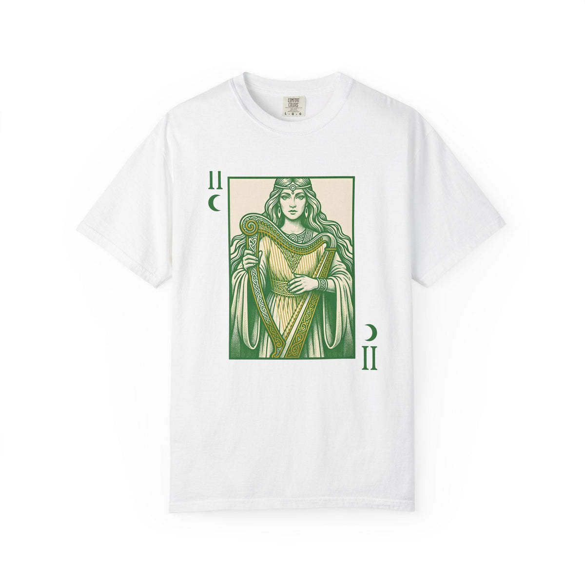 Celtic Goddess Harp Shirt St. Patrick's Day Myth Gift Women product image 1