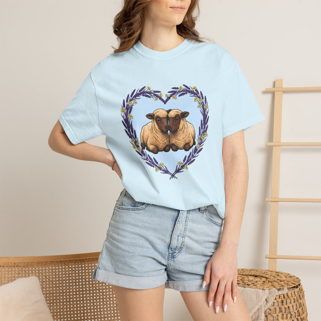 Sheep Couple Shirt Cute Pet Unisex Gift Sketch Tee Ewe product image 9