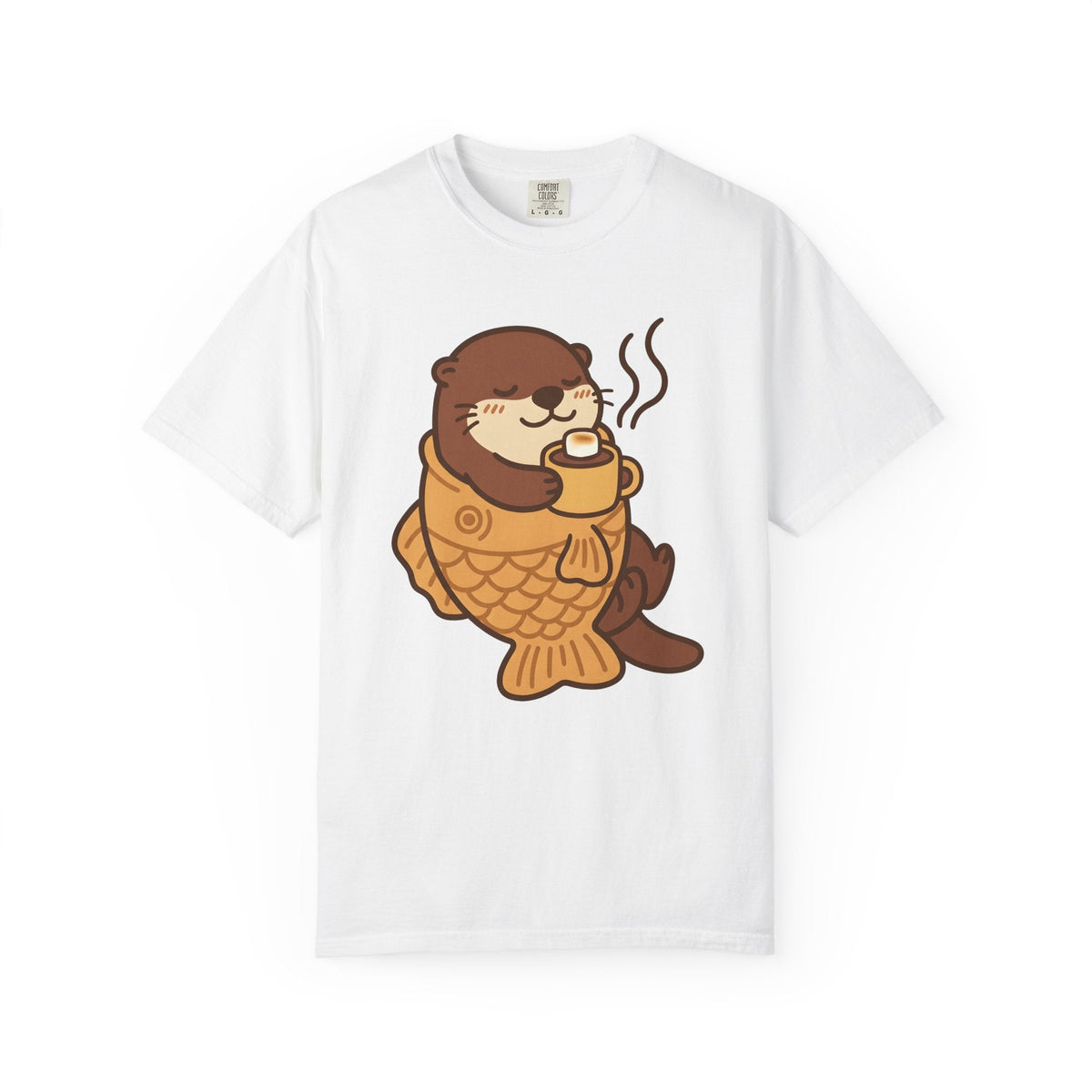 Otter Cupcake Shirt Coffee Wildlife Unisex Gift Cute Tee product image 1