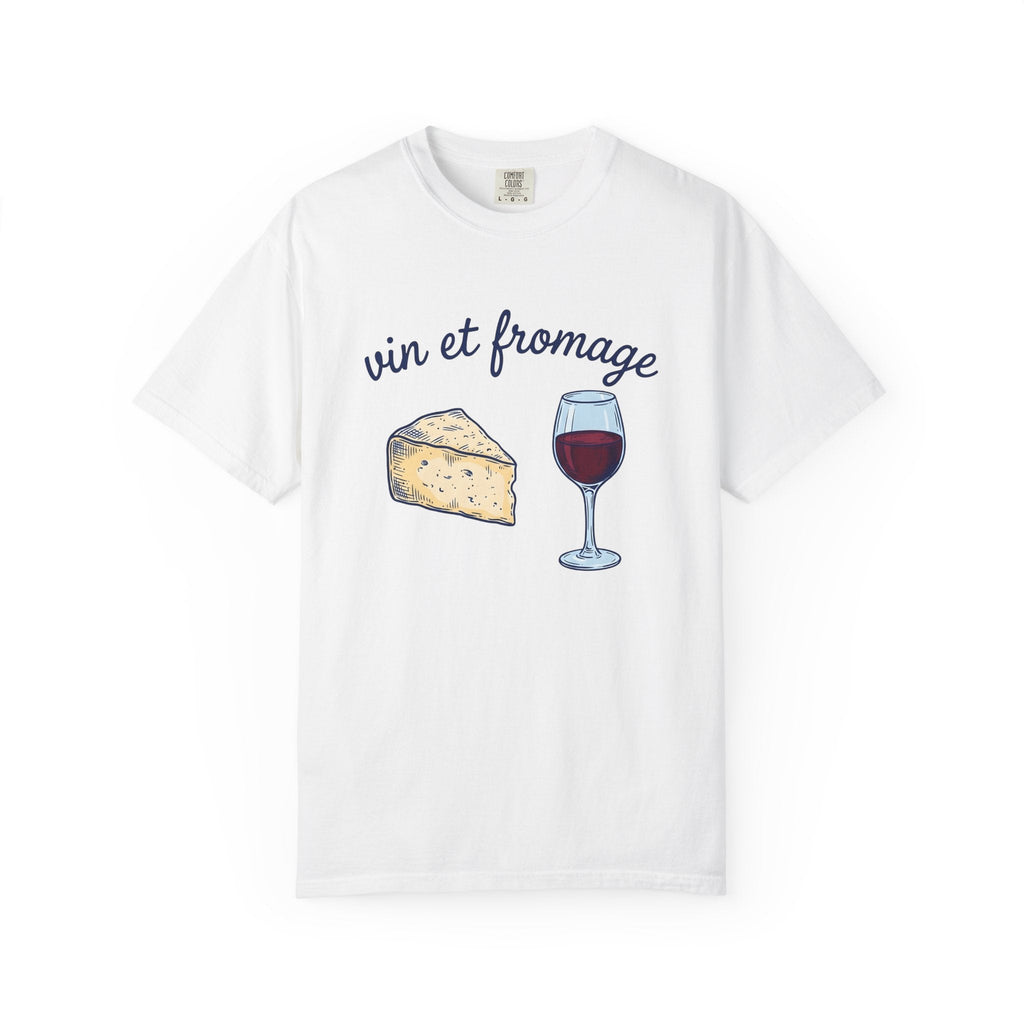 Wine Cheese Shirt Drinks Foodie Unisex Gift Hand Drawn Tee product image 1