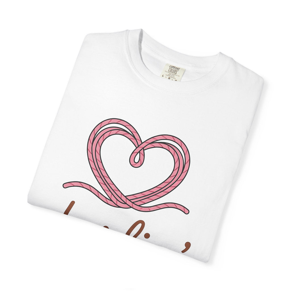 Rope Heart Shirt Cowgirl Ranch Gift Women Simple Tee product image 5
