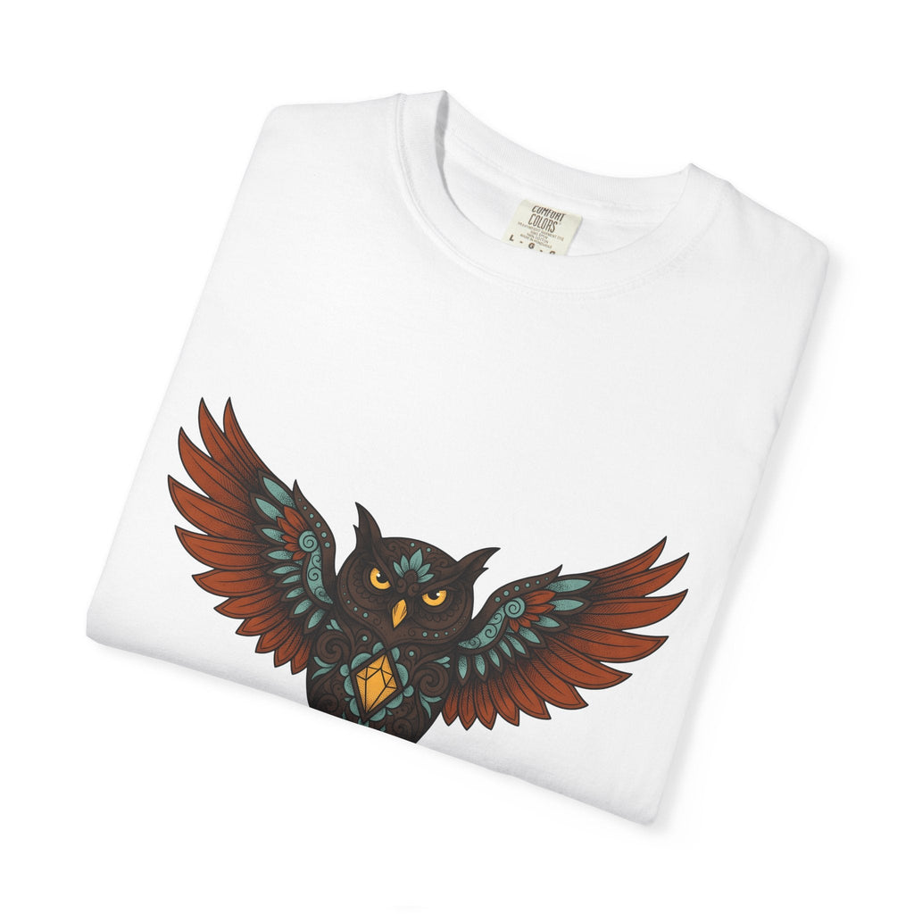 Owl Illustration Shirt Boho Chic Wildlife Unisex Gift product image 5