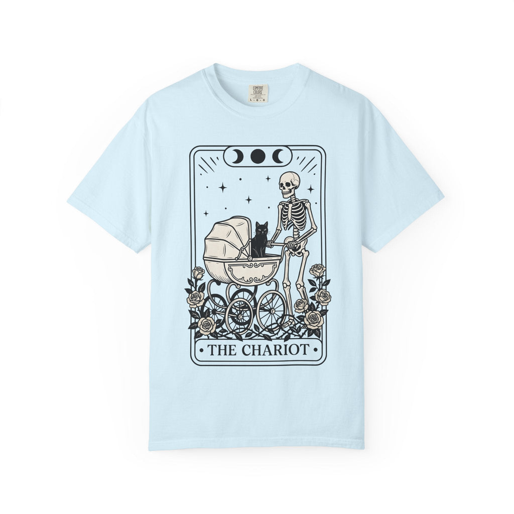 Skeleton Kitten Tarot Shirt Cat Gift Women Eerie Tee Occult product image 2